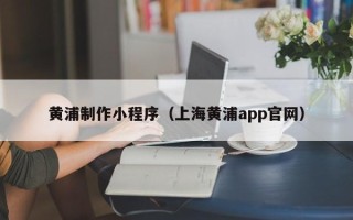 葫芦岛黄浦制作小程序（上海黄浦app官网）